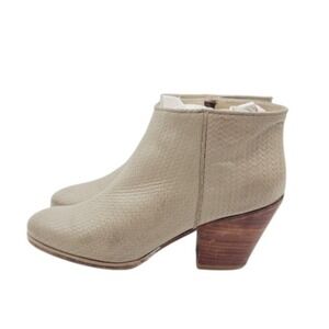 Rachel Comey Women's Ivory Mars Leather Block Heel Ankle Bootie Size 8.5